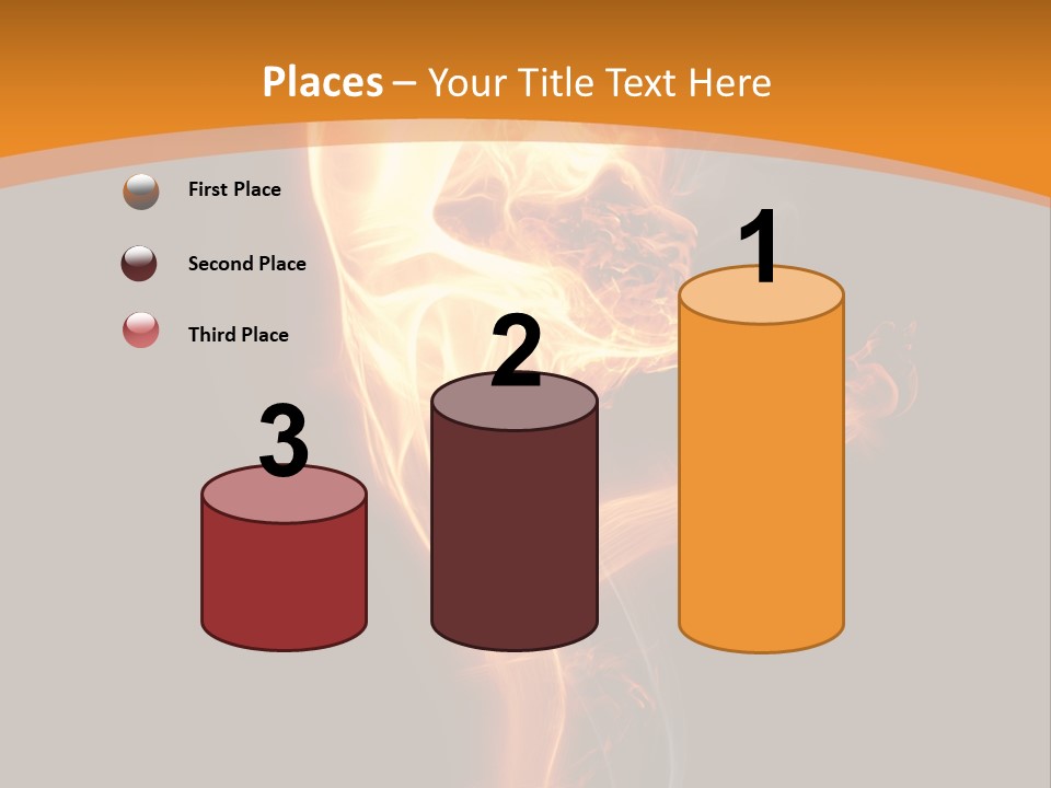 Burning Person Posing PowerPoint Template