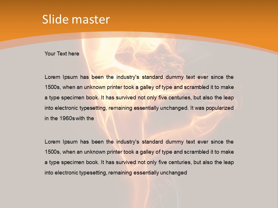 Burning Person Posing PowerPoint Template