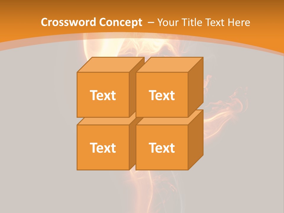 Burning Person Posing PowerPoint Template
