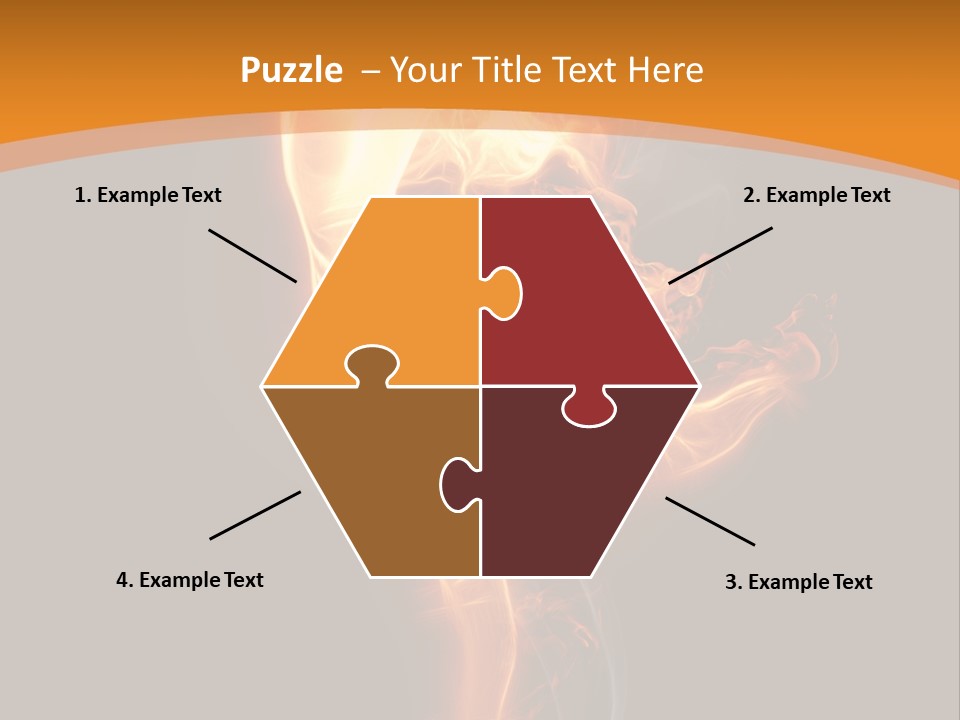 Burning Person Posing PowerPoint Template