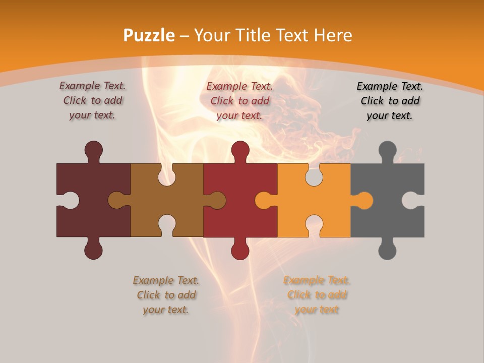 Burning Person Posing PowerPoint Template