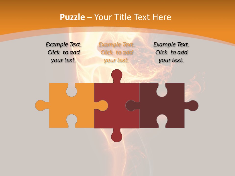 Burning Person Posing PowerPoint Template