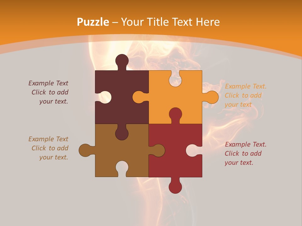 Burning Person Posing PowerPoint Template