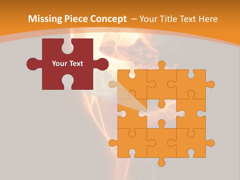 Burning Person Posing PowerPoint Template