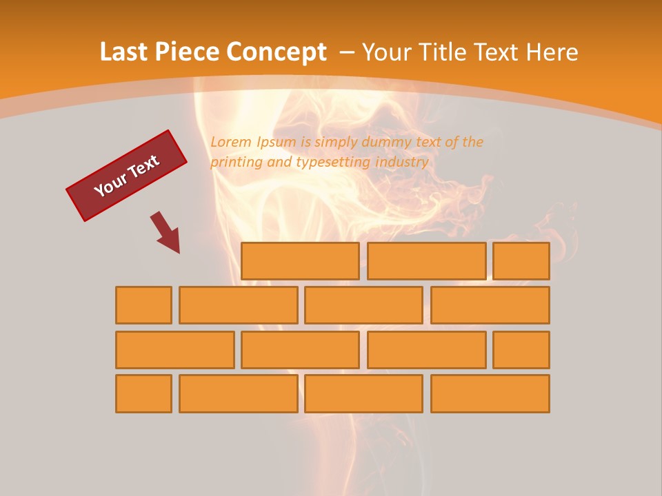 Burning Person Posing PowerPoint Template
