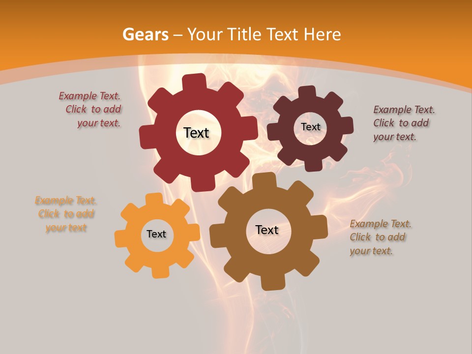 Burning Person Posing PowerPoint Template