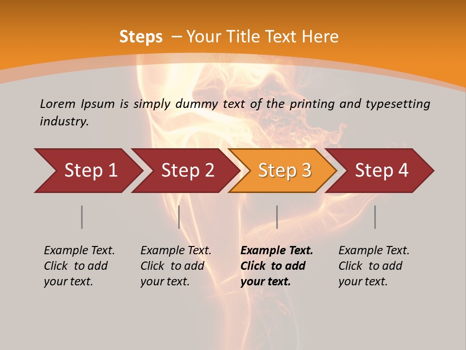Burning Person Posing PowerPoint Template