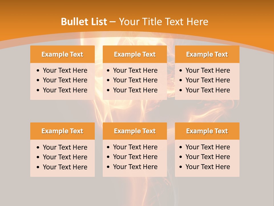 Burning Person Posing PowerPoint Template