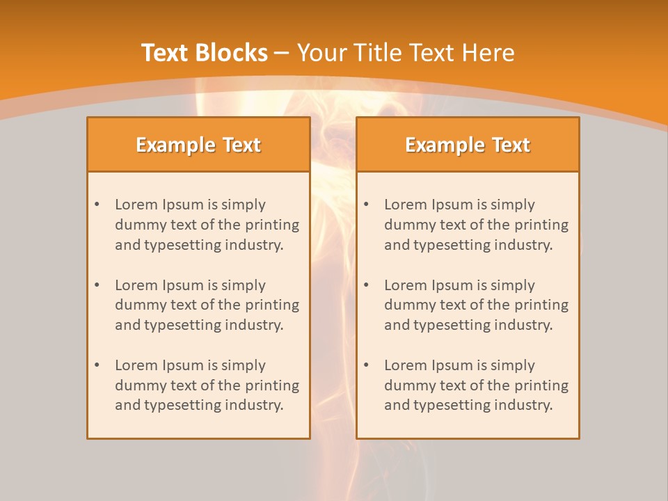Burning Person Posing PowerPoint Template