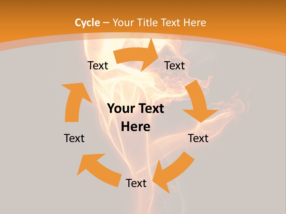 Burning Person Posing PowerPoint Template