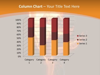 Burning Person Posing PowerPoint Template