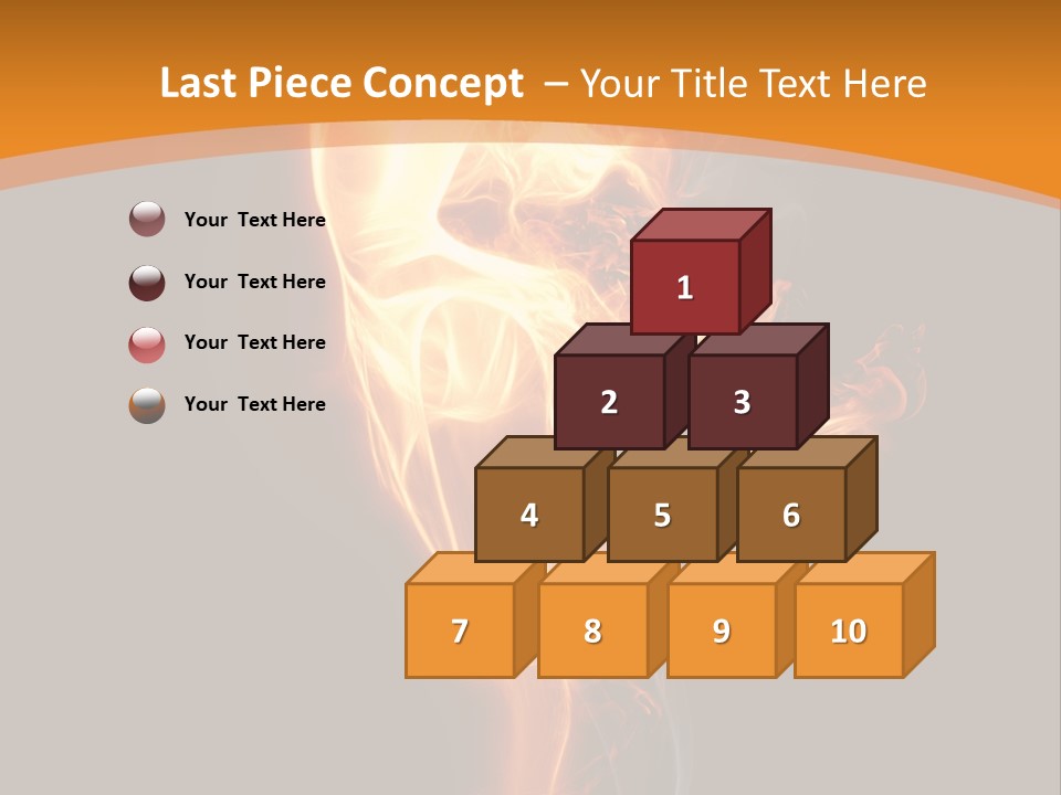 Burning Person Posing PowerPoint Template