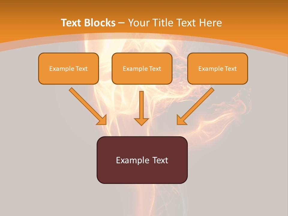 Burning Person Posing PowerPoint Template