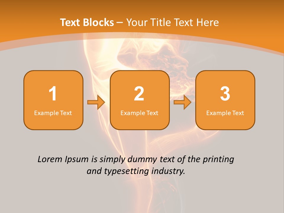 Burning Person Posing PowerPoint Template