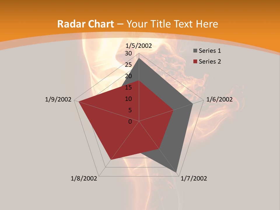 Burning Person Posing PowerPoint Template