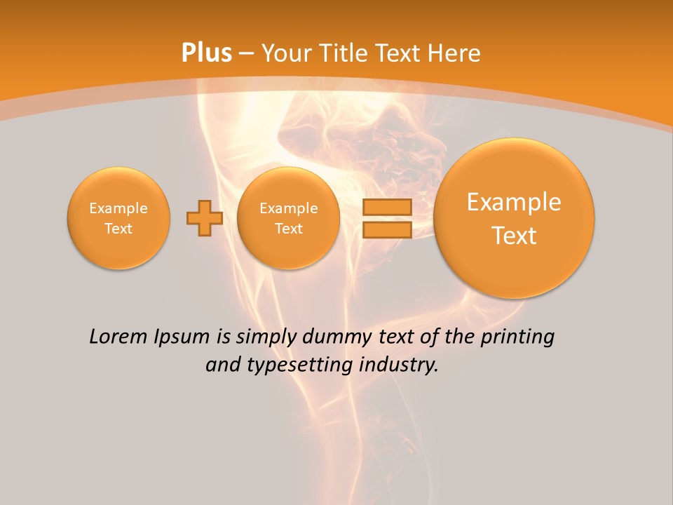 Burning Person Posing PowerPoint Template