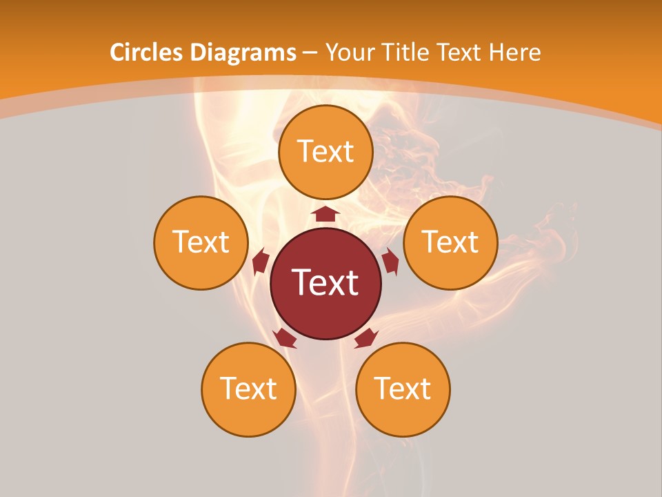 Burning Person Posing PowerPoint Template