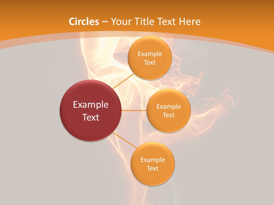 Burning Person Posing PowerPoint Template