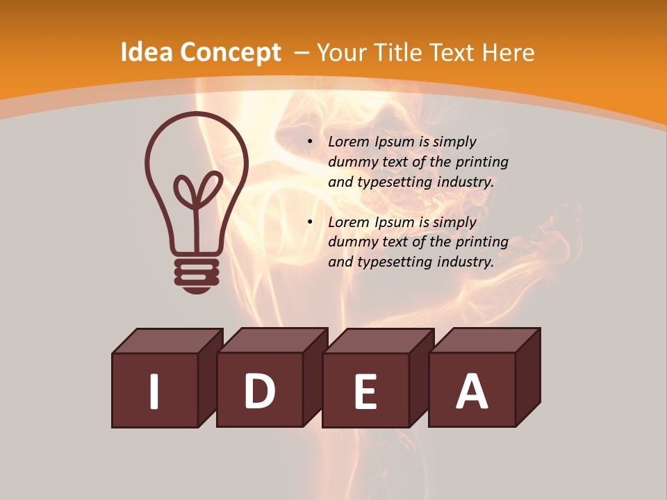 Burning Person Posing PowerPoint Template