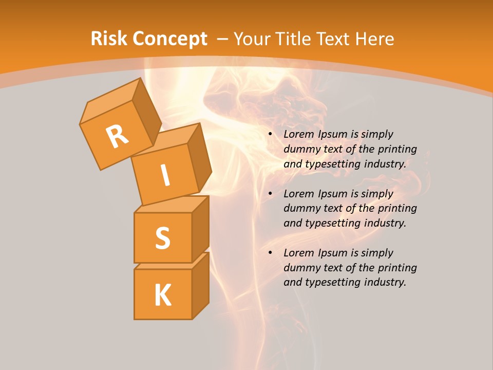 Burning Person Posing PowerPoint Template