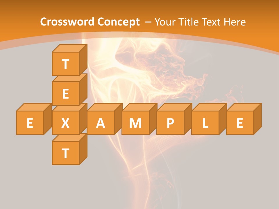 Burning Person Posing PowerPoint Template