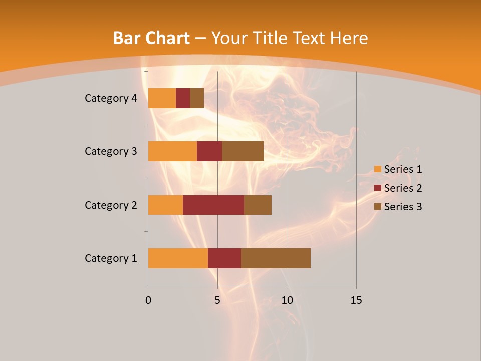 Burning Person Posing PowerPoint Template