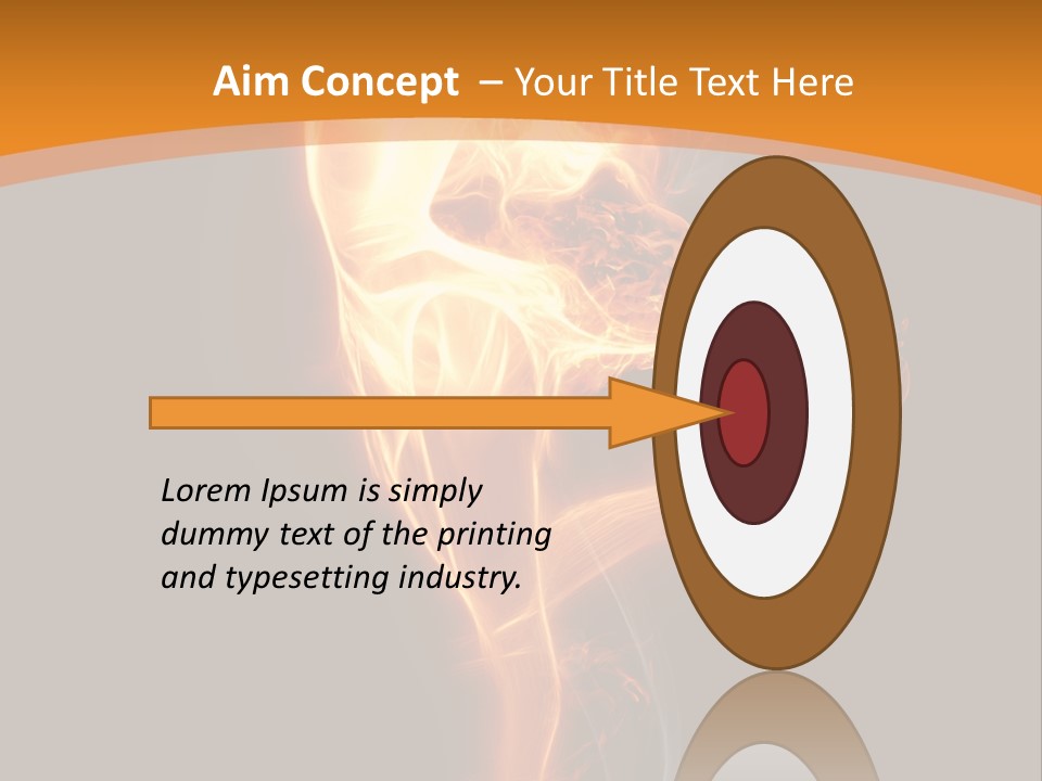 Burning Person Posing PowerPoint Template