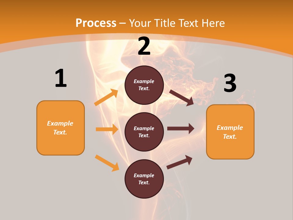 Burning Person Posing PowerPoint Template