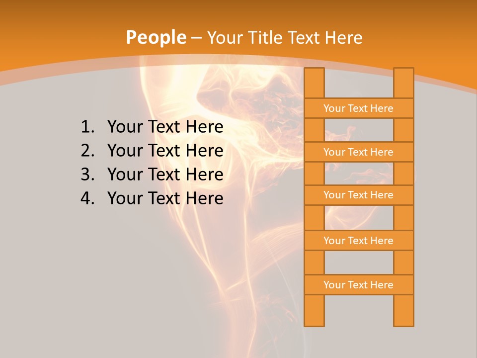 Burning Person Posing PowerPoint Template