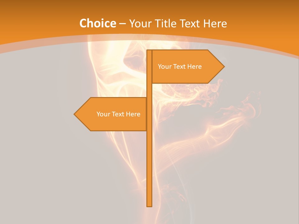 Burning Person Posing PowerPoint Template