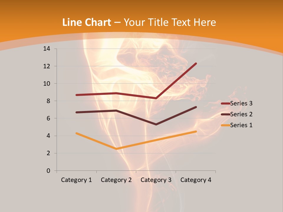 Burning Person Posing PowerPoint Template