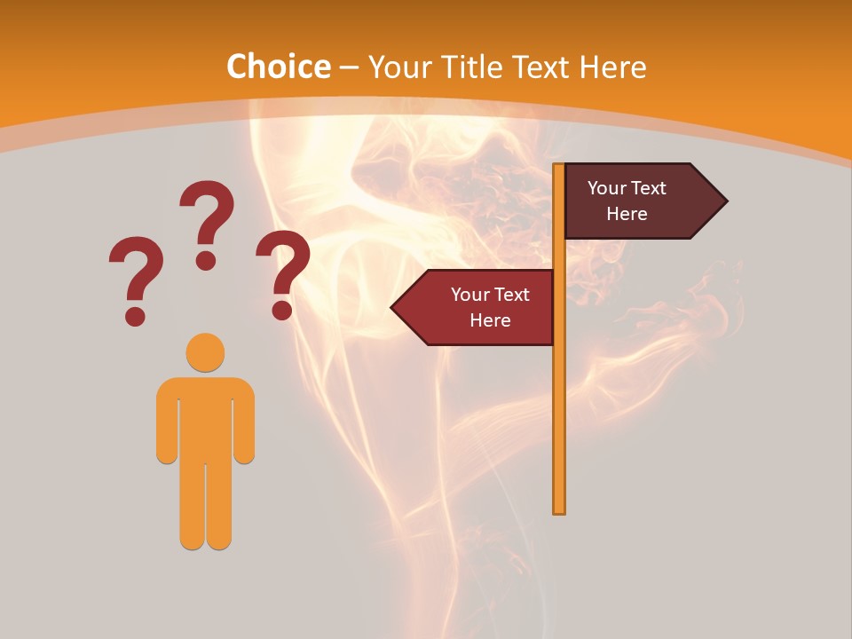 Burning Person Posing PowerPoint Template