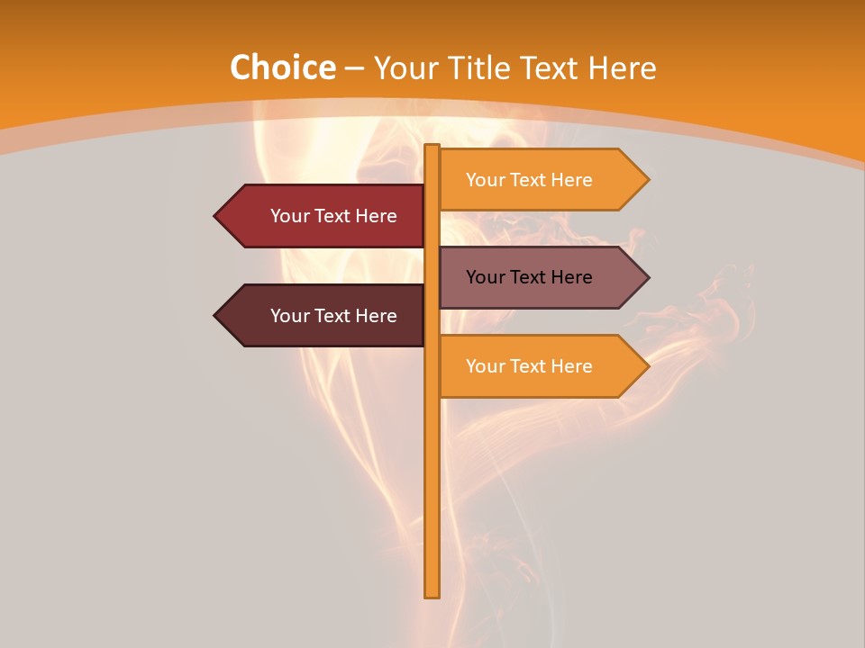 Burning Person Posing PowerPoint Template