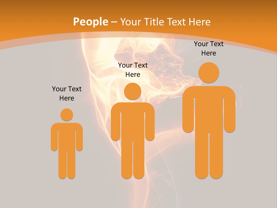 Burning Person Posing PowerPoint Template
