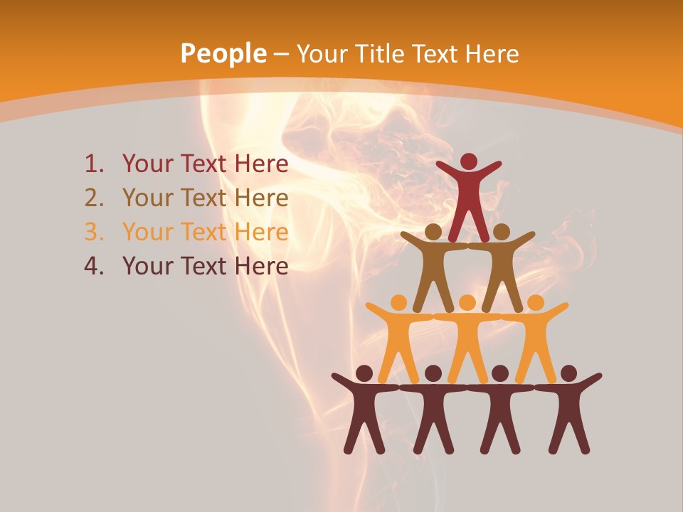 Burning Person Posing PowerPoint Template