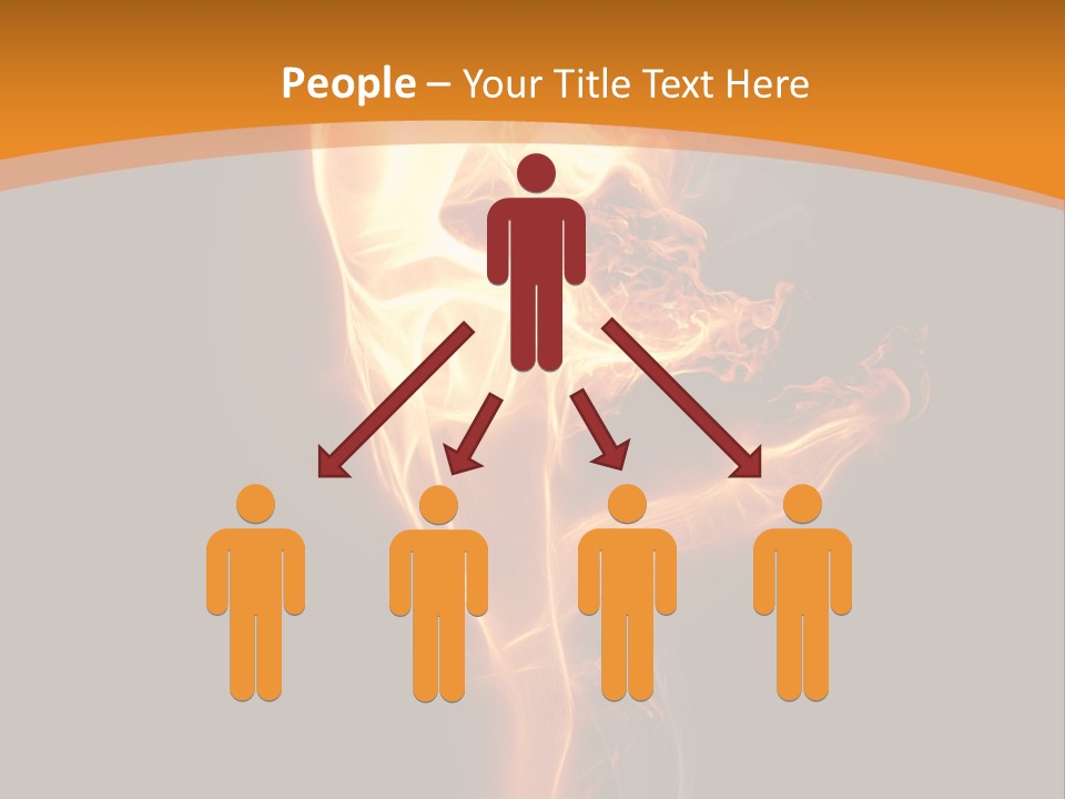 Burning Person Posing PowerPoint Template