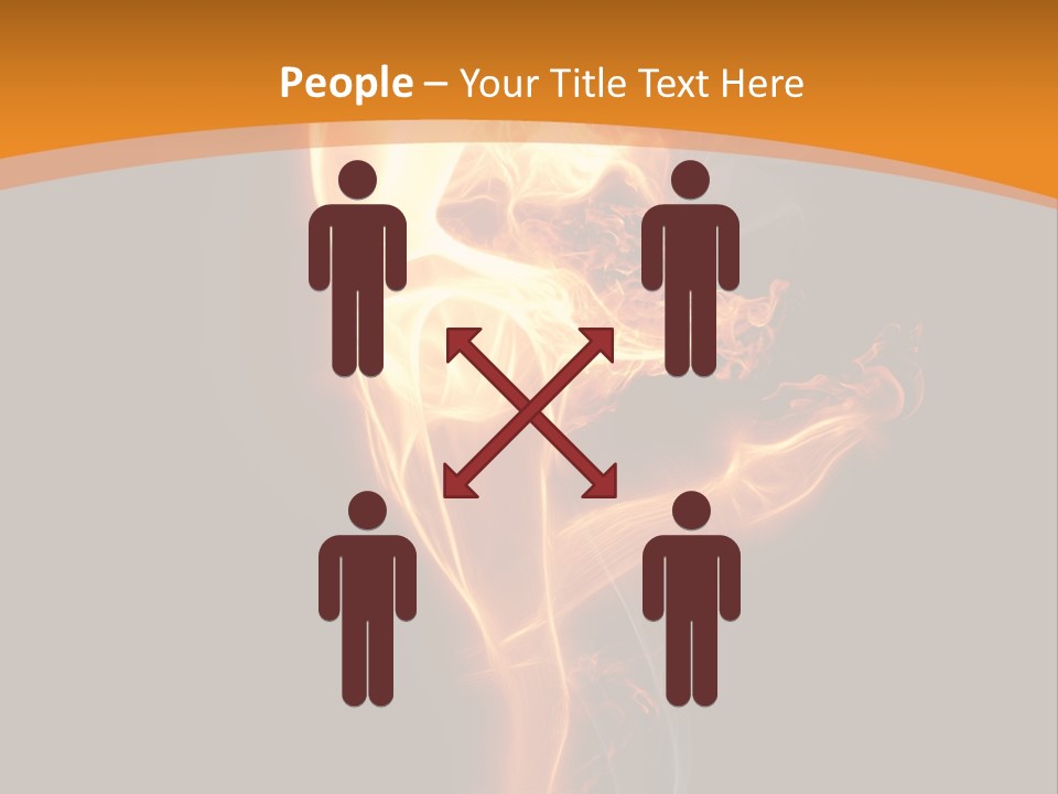 Burning Person Posing PowerPoint Template