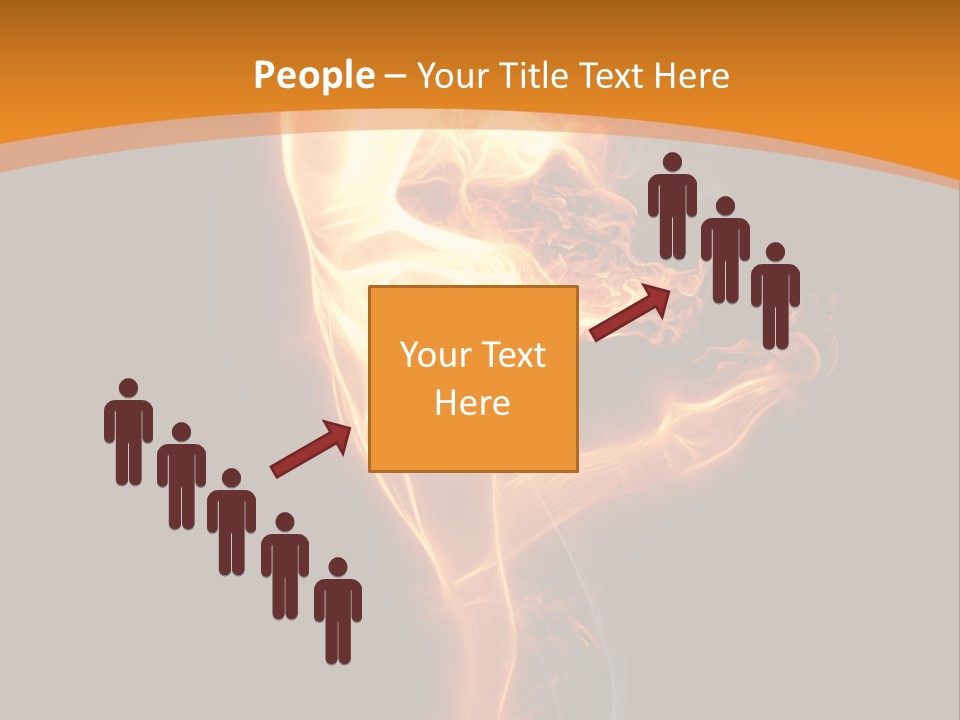 Burning Person Posing PowerPoint Template