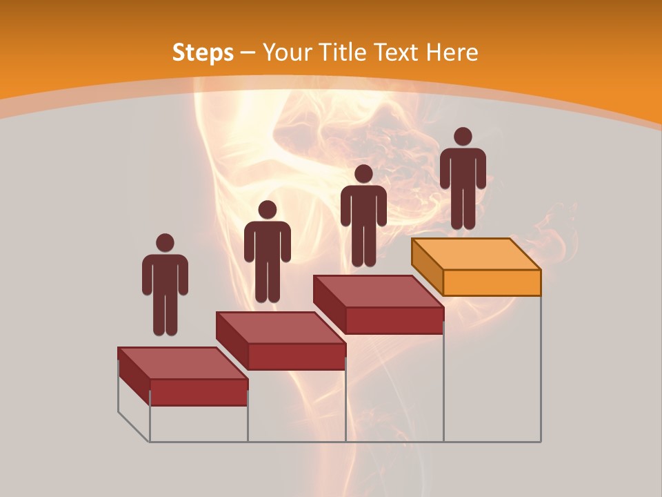 Burning Person Posing PowerPoint Template