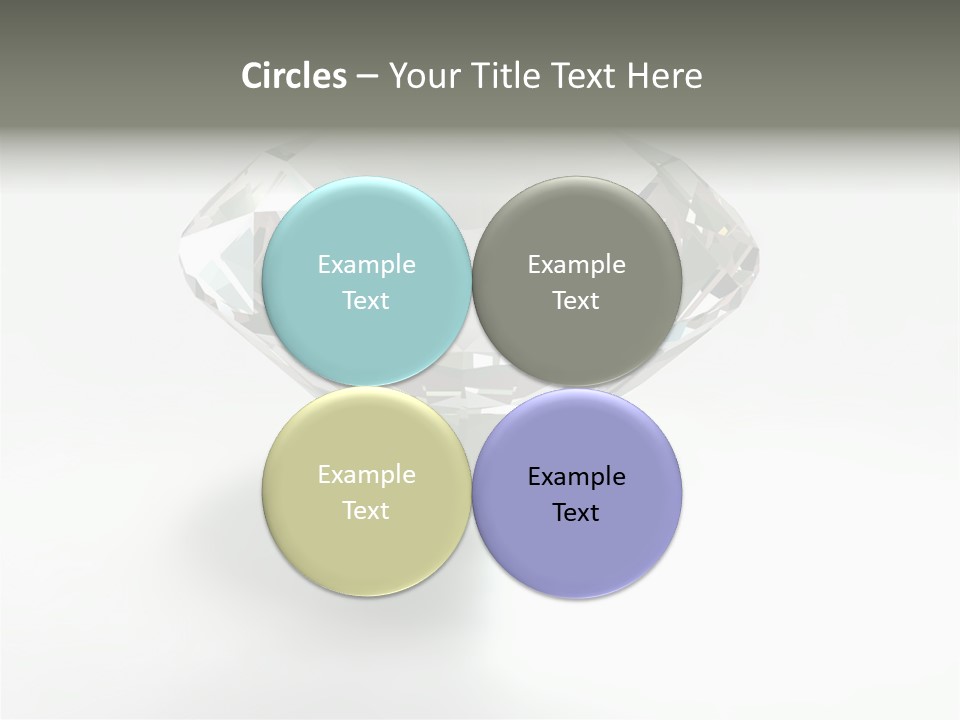 A Diamond On A White Background With A Shadow PowerPoint Template