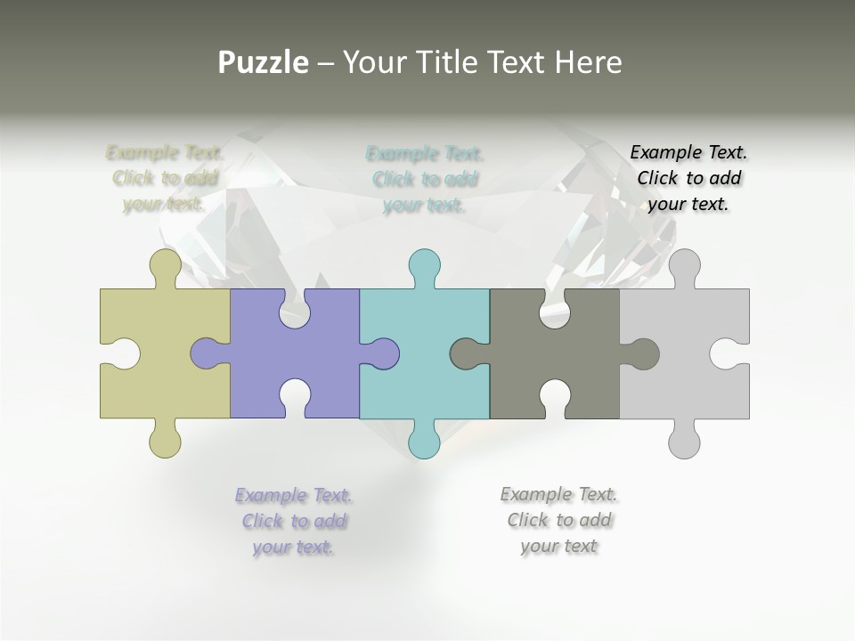 A Diamond On A White Background With A Shadow PowerPoint Template