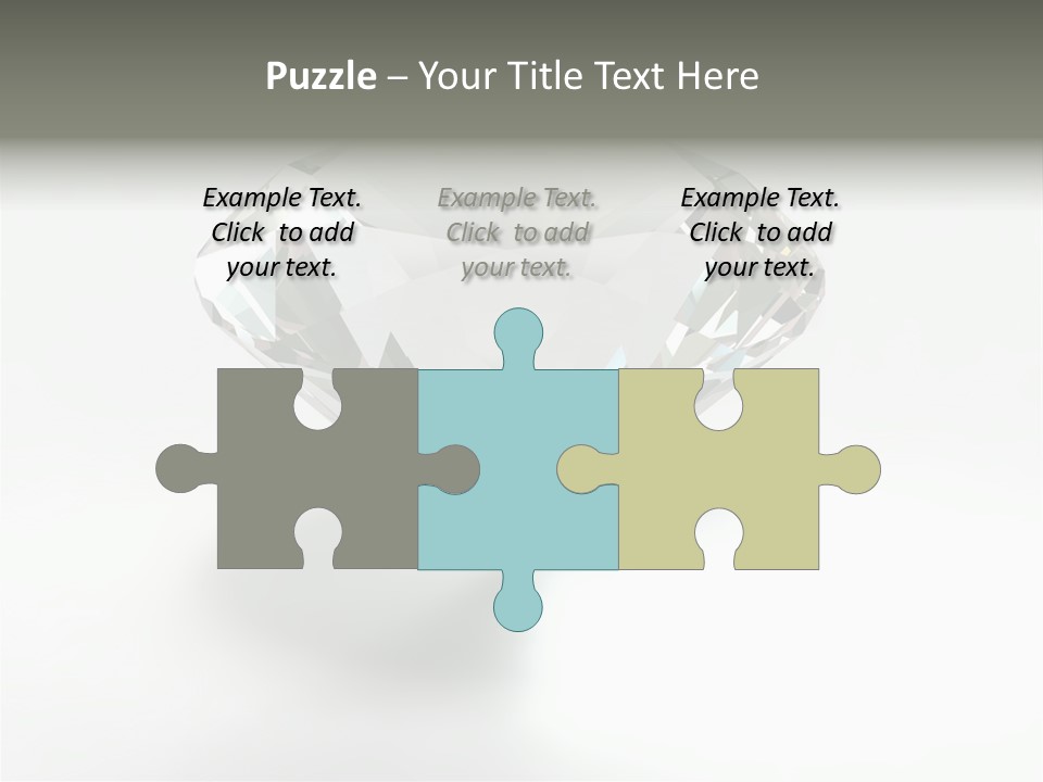 A Diamond On A White Background With A Shadow PowerPoint Template