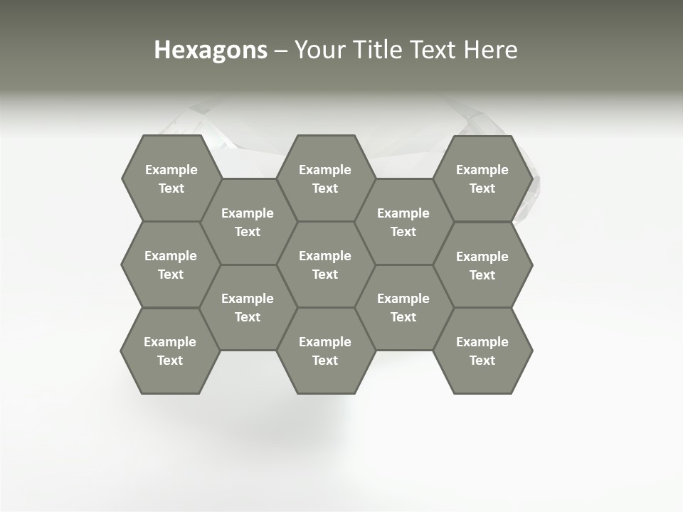 A Diamond On A White Background With A Shadow PowerPoint Template