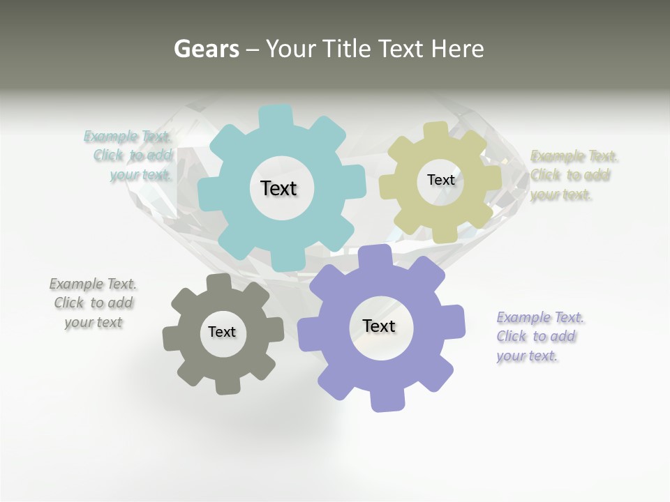 A Diamond On A White Background With A Shadow PowerPoint Template