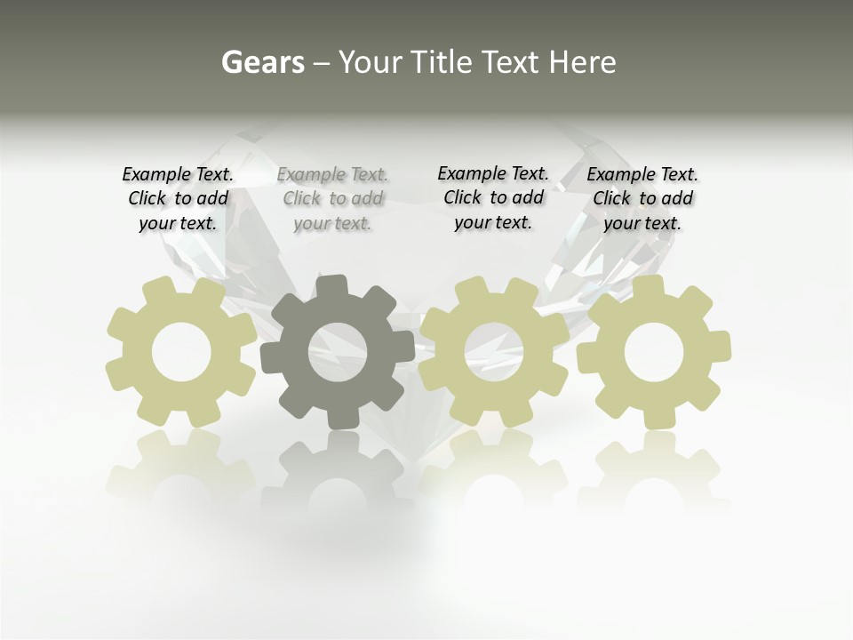 A Diamond On A White Background With A Shadow PowerPoint Template