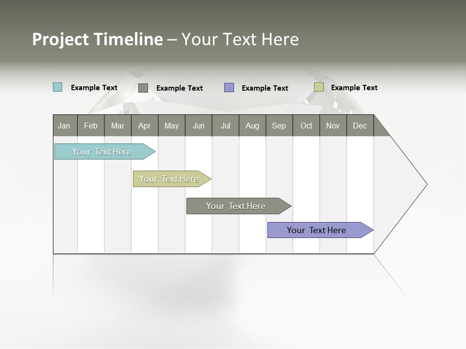 A Diamond On A White Background With A Shadow PowerPoint Template