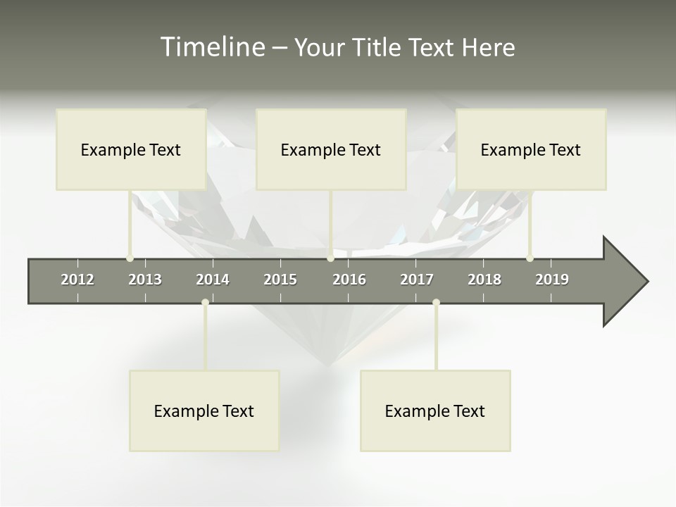 A Diamond On A White Background With A Shadow PowerPoint Template