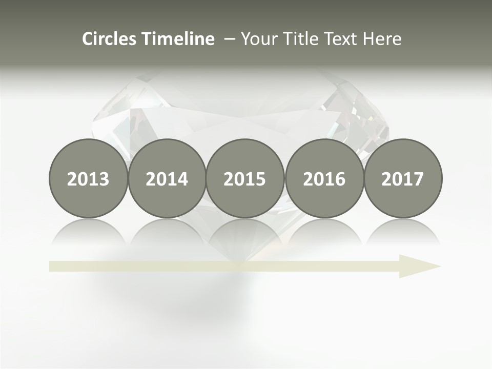 A Diamond On A White Background With A Shadow PowerPoint Template