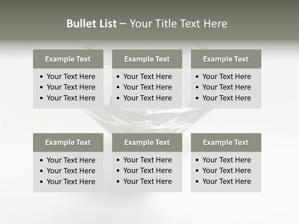 A Diamond On A White Background With A Shadow PowerPoint Template