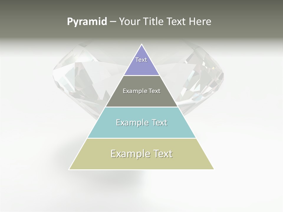 A Diamond On A White Background With A Shadow PowerPoint Template